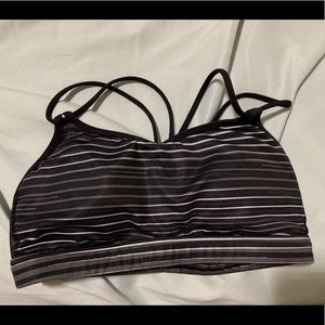 LULULEMON STRIPED BLACK SPORTS BRA